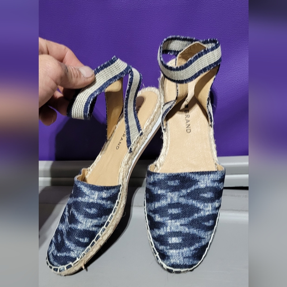 Blue Patterned Espadrille Sandals